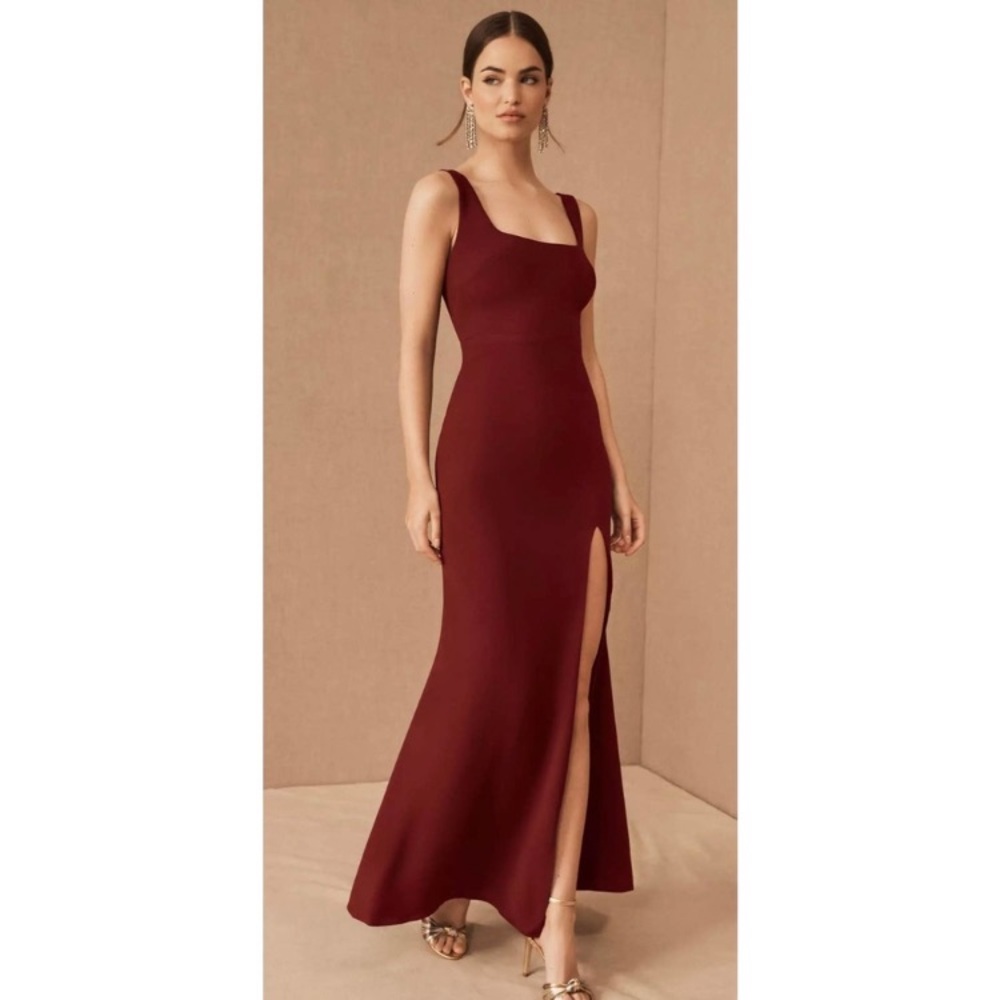 BHLDN Adena Formal Dress in Bordeaux Red